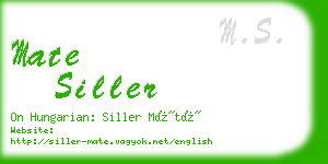 mate siller business card